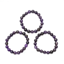 Load image into Gallery viewer, Amethyst Yoga Bracelet 10mm Round Beads  AA Quality - Size Large