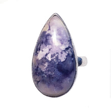 Load image into Gallery viewer, Tiffany Stone Bertrandite Ring size 6 in teardrop shape