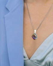 Load image into Gallery viewer, Royal Aura Quartz Pendant with Druzy