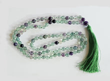 Load image into Gallery viewer, Fluorite Mala Knotted 8mm Prayer Beads