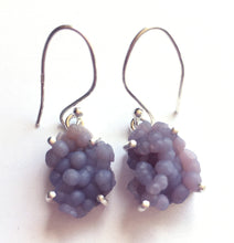 Load image into Gallery viewer, Grape Chalcedony aka Manakarra Botryoidai Sterling Silver Dangle Earrings