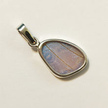 Load image into Gallery viewer, Butterfly Wing Pendant Pearl Blue Morpho Butterfly Pendant Extra Small Size
