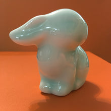 Load image into Gallery viewer, Chinese Year of the Rabbit Figurine Celadon Glazed Porcelain