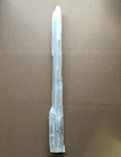 Load image into Gallery viewer, Selenite Crystal Wand Stick from Morocco instantly clears your aura and space!