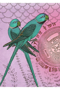Whimsical Card Papaya Art 5x7 Greeting Card