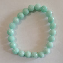 Load image into Gallery viewer, Aquamarine Bracelet  of 8mm Round Beads