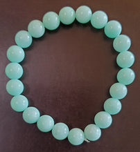 Load image into Gallery viewer, Aquamarine Bracelet  of 8mm Round Beads