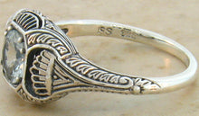 Load image into Gallery viewer, Aquamarine Ring Art Deco ring size 8.25