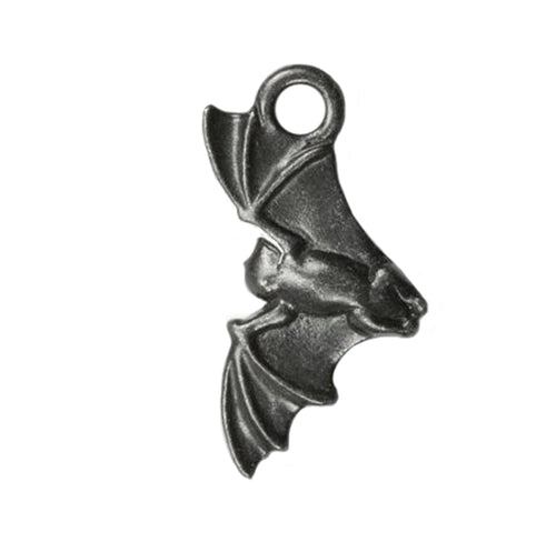 Bat Charm in Pewter with Black Finish by TierraCast