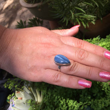 Load image into Gallery viewer, Blue Owyhee Opal Ring size 6.5 in Teardrop Shape