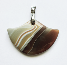 Load image into Gallery viewer, Brazilian Banded Agate Pendant aka Brazilian Ribbon Agate