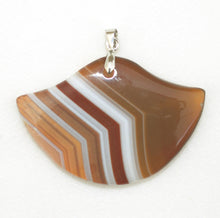 Load image into Gallery viewer, Brazilian Banded Agate Pendant aka Brazilian Ribbon Agate