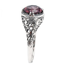 Load image into Gallery viewer, Brazilian Amethyst Ring 2 carat sterling silver filigree setting size 6