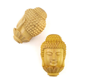 Buddha Bead in Lotus Carved Ojime Bead