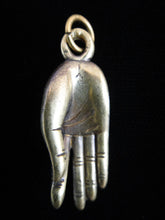 Load image into Gallery viewer, Buddha Hand Charm in Silver-Plated Brass