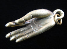 Load image into Gallery viewer, Buddha Hand Charm in Silver-Plated Brass