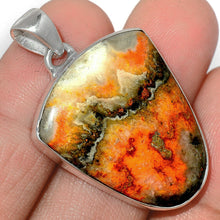 Load image into Gallery viewer, Bumblebee Jasper Pendant in Sterling Silver Shield Shape