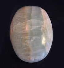 Load image into Gallery viewer, Caribbean Blue Calcite Palm Stone 2.9 oz.