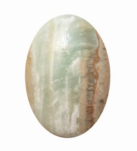 Load image into Gallery viewer, Caribbean Blue Calcite Palm Stone 3.4 oz