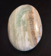 Load image into Gallery viewer, Caribbean Blue Calcite Palm Stone 3.4 oz