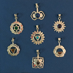 Sterling Silver Chakra Pendant with Lapis Lazuli Gemstone 6th Chakra Third Eye