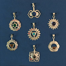 Load image into Gallery viewer, First Chakra Pendant in Sterling Silver with Garnet Gemstone
