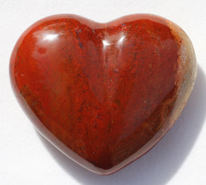 Red Jasper Heart - Chestnut Jasper puffy heart
