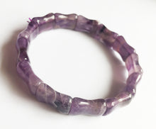 Load image into Gallery viewer, Chevron Amethyst Bamboo Bracelet