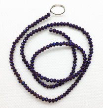 Load image into Gallery viewer, Cobalt Royal Aura Agate 3mm Round Faceted Beads