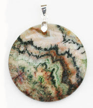 Load image into Gallery viewer, Crazy Lace Agate Round Pendant