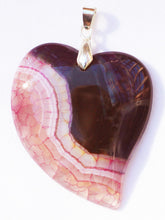 Load image into Gallery viewer, Dragon Veins Agate Pendant Lover's Heart Pendant
