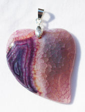 Load image into Gallery viewer, Dragon Veins Agate Pendant Lover's Heart Pendant