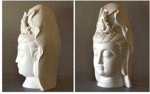 Quan Yin Bust White Porcelain Kwan Yin Statue