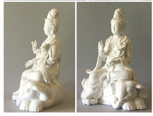Load image into Gallery viewer, Primordial Buddha on Elephant Porcelain Figurine