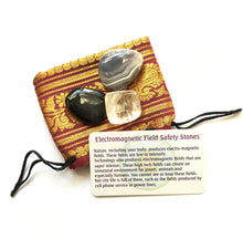 Load image into Gallery viewer, EMF Protection Crystals Bag of Black Tourmaline, Botswana Agate and Citrine