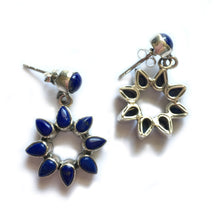 Load image into Gallery viewer, Lapis Lazuli Flower Earrings