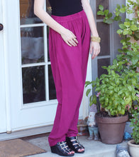 Load image into Gallery viewer, Tienda Ho Fuchsia Cotton Rayon Moroccan Harem Pants