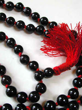 Load image into Gallery viewer, Garnet Knotted 108 Natural Hand Carved 4.5mm Bead Mala