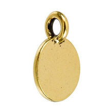 Load image into Gallery viewer, Lotus Pendant Necklace Gold Plated Pewter Round Charm