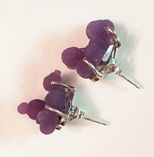Load image into Gallery viewer, Grape Chalcedony aka Manakarra Botryoidai Sterling Silver Stud Earrings