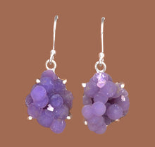 Load image into Gallery viewer, Grape Chalcedony aka Manakarra Botryoidai Sterling Silver Dangle Earrings