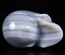 Load image into Gallery viewer, Gray Banded Agate Skull