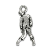 Load image into Gallery viewer, Halloween Zombie Charm of Antique Silver Plated Pewter by TierraCast