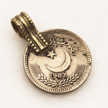 Load image into Gallery viewer, Afghan Old Silver Coin Pendant or Charm Small 18mm