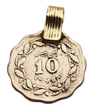Load image into Gallery viewer, Tribal Silver Old Coin Pendant or Charm with Scalloped Edge Large 22 mm