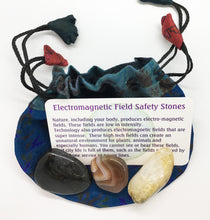 Load image into Gallery viewer, EMF Protection Crystals Bag of Black Tourmaline, Botswana Agate and Citrine