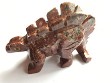 Load image into Gallery viewer, Stegosaurus Figurine Soapstone Carving Red Brown Color