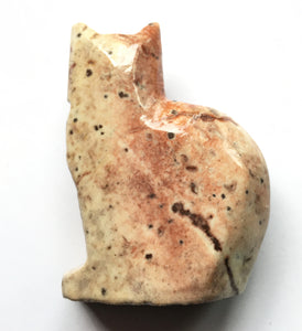 Sitting Cat Figurine Soapstone Carving