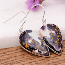 Load image into Gallery viewer, Indian Blanket Jasper Earrings in petal shape