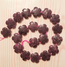 Load image into Gallery viewer, Purple Lepidolite Beads Flower Power!